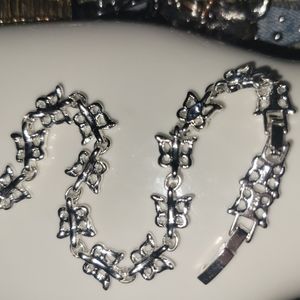 Butterfly 🦋 bracelet with blue stones.